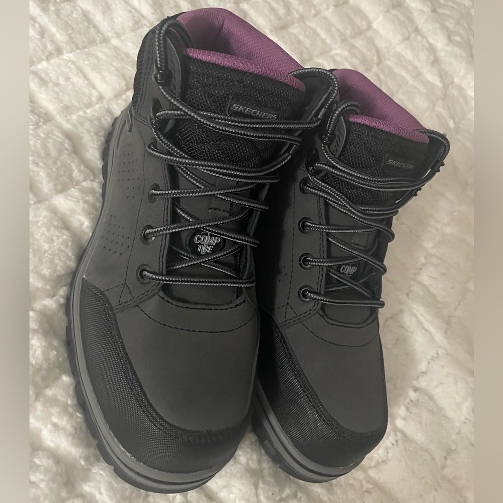 SKECHERS Women’s Padded Collar Safety Boots Industrial Shoe